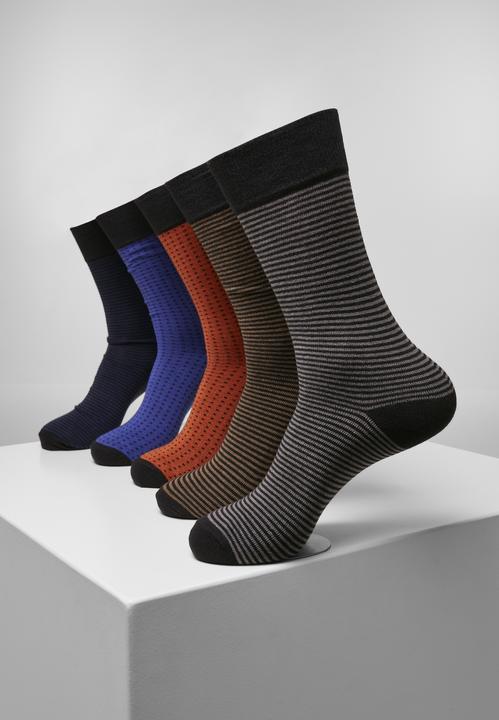 Actual product image Urban Classics Stripes and Dots Socks 5-Pack (5-pack, 35 - 38)