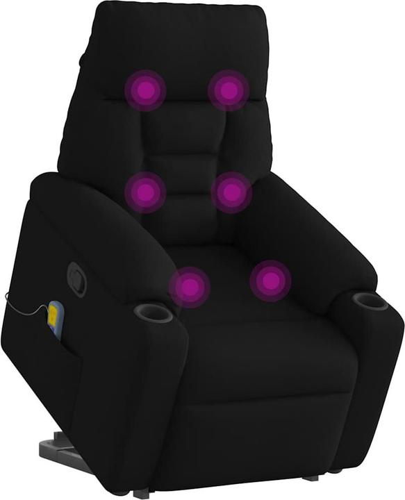 Actual product image VidaXL Massage chair with stand-up aid black fabric