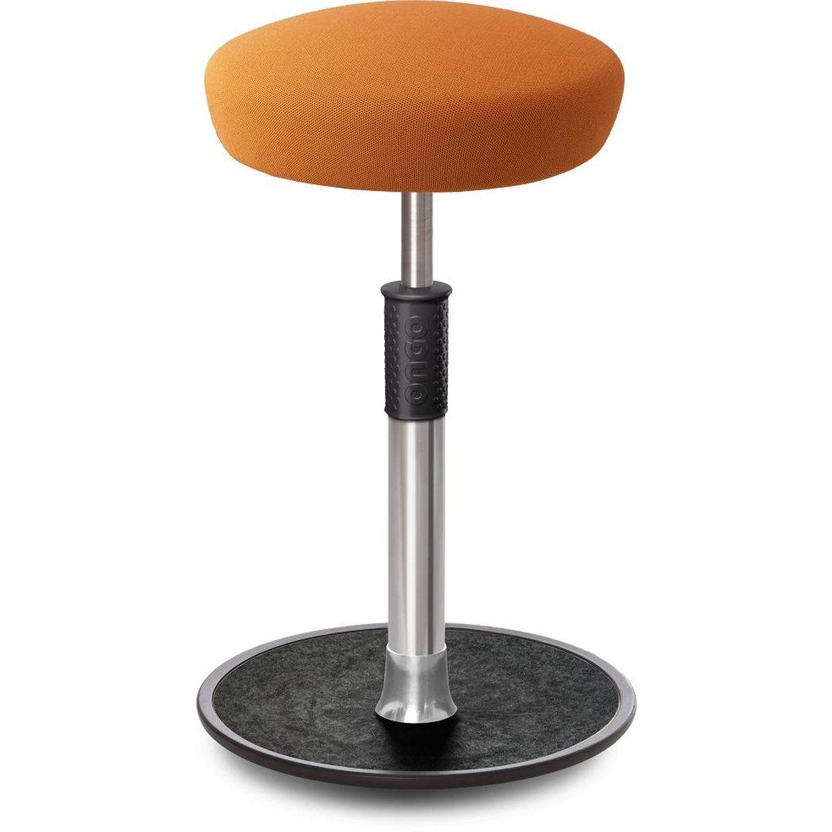Ongo, Bürostuhl, Sitz- Stehhocker Free Tall Hutsitz Gestrick Orange chrom /schwarz