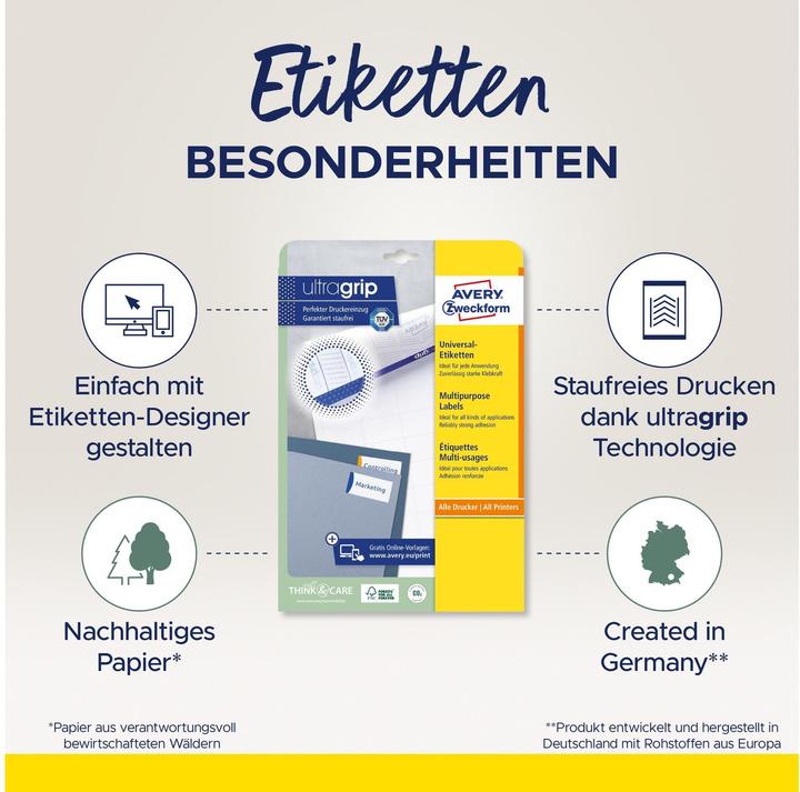 Produktbild Avery Universal-Etiketten