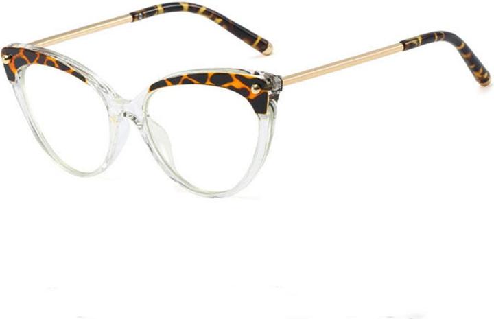Actual product image Techsuit - Anti-Blue Light Glasses Reflex TR90 (F93308) - Cat Eye - Clear / Leopard