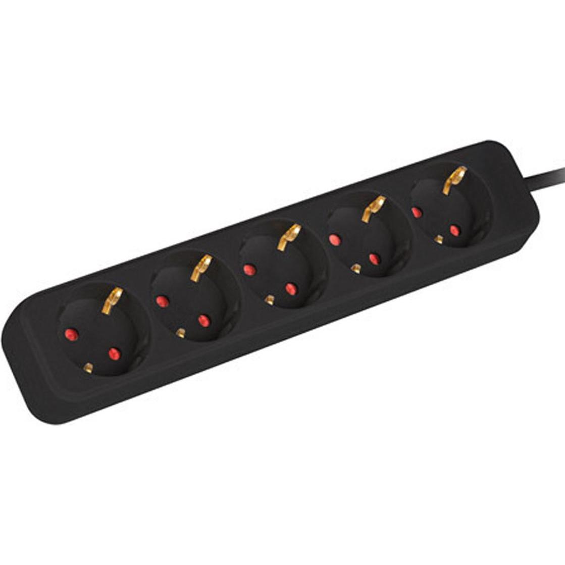 Thumbnail - Lanberg, Steckdosenleiste, PS0-05F-0300-BK Verlängerungskabel 5 AC-Ausgänge Indoor (5 x, CEE 7/3, 3 m)