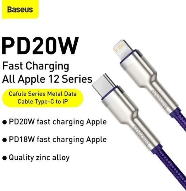 Actual product image Baseus Cafule Series (1 m, USB 3.2 Gen 2, 20 W)