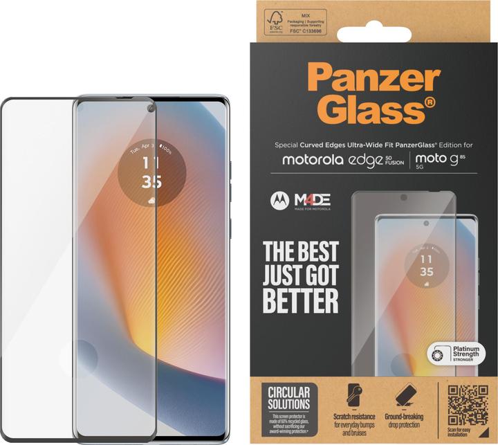 Actual product image PanzerGlass Screen Protector Motorola edge 50 Fusion | G85 | Ultra-Wide Fit (1 pcs., Motorola Edge 50 Fusion)