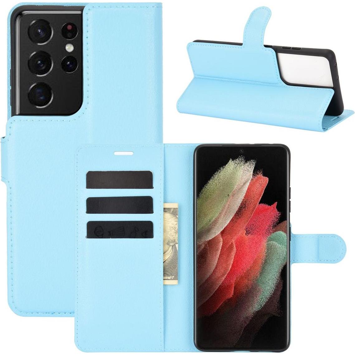 König Design Hülle Handy Schutz für Samsung Galaxy S21 Ultra Case Cover Tasche Etuis Blau Neu (Samsung Galaxy S21 Ultra)...