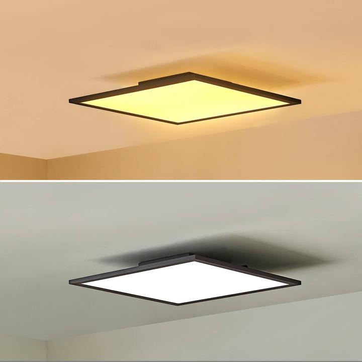 Actual product image Lindby Lamin LED panel square black 39.5 cm (1900 lm)