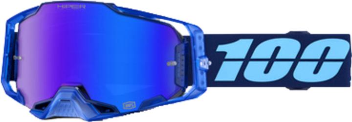 100% Goggles Armega (Blau, HiPER gold)