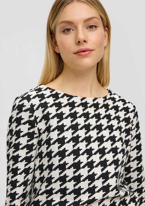 Produktbild s.Oliver Sweatshirt Sweatshirt mit Hahnentritt-Muster (36)