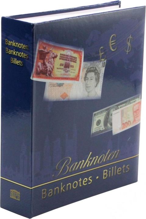 Schwäbische Albumfabrik Banknote album for different sized banknotes. Bound. 50 pages. (24 x 20 cm)