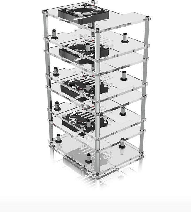 Actual product image Icy Box Stackable case for Raspberry Pi 2, 3 and 4 (Housing)