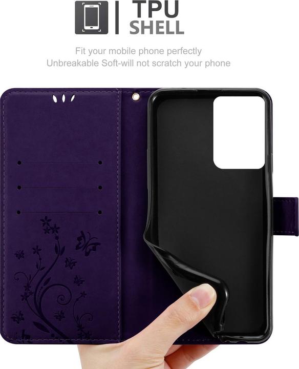 Produktbild Cadorabo Hülle für Motorola Moto Edge 50 Fusion mit Blumen Muster (Motorola Edge 50 Fusion)