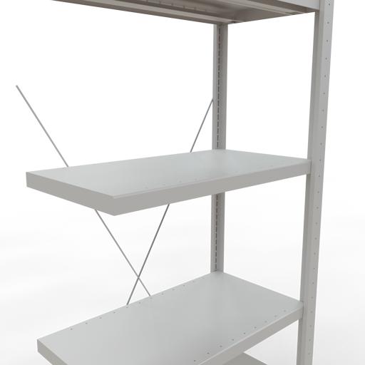 Produktbild Schulte Lagertechnik Stecksystem Anbauregal MULTIplus250 mit Kreuzstrebe