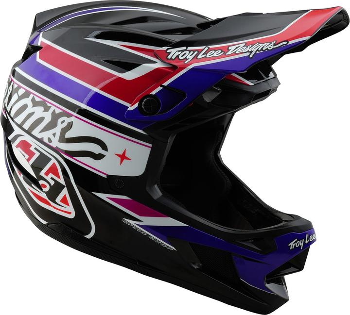 Produktbild Troy Lee Designs D4 Polyacrylite MIPS Helm, Linear, black, L | 58-59cm (L)