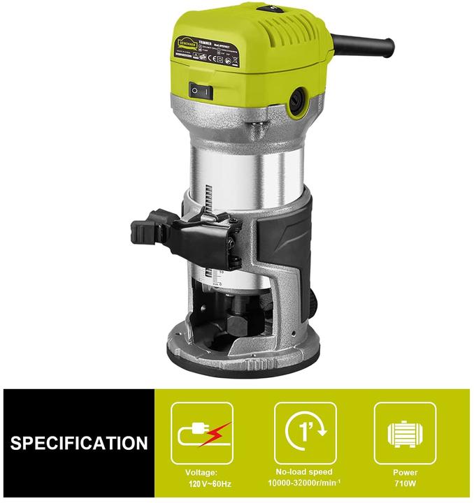 Image du produit Dewinner Défonceuse, 710W avec accessoires