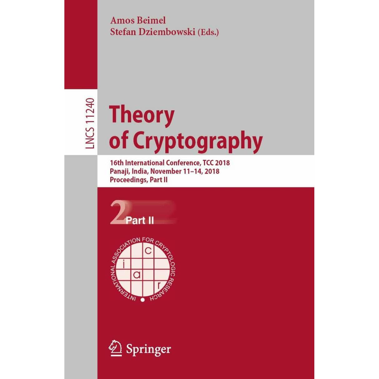 Theory of Cryptography, Fachbücher von Amos Beimel, Stefan Dziembowski
