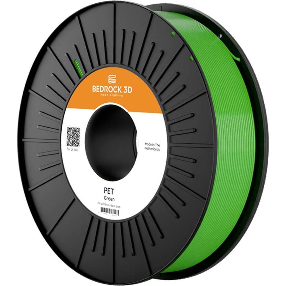 Bedrock 3D Pet-0317a075 PET Green 1.75 mm 750 g Filament PET 1.75 mm 750 g Grün (PET, 750 g), Filamenti stampa 3D, Verde