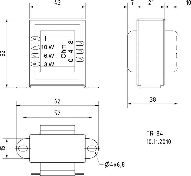 Produktbild Visaton 100 V - Übertrager TR 84