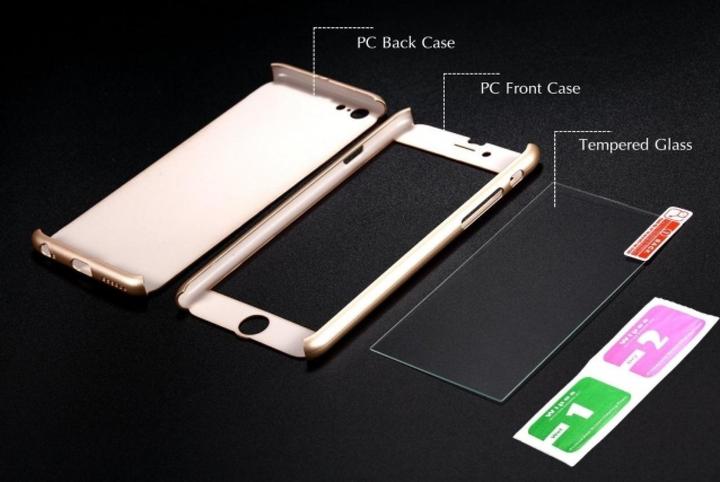 Actual product image Floveme 360 degree bulletproof glass case iPhone 6/6S all-round protection (1 Piece, Apple iPhone 6s)