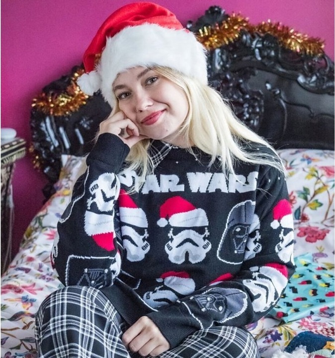 Actual product image Star Wars Vader And Trooper sweatshirt Christmas design (XL)