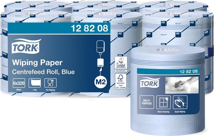 Produktbild Tork Wiping Paper Centre Blue 6x320 (1 x)