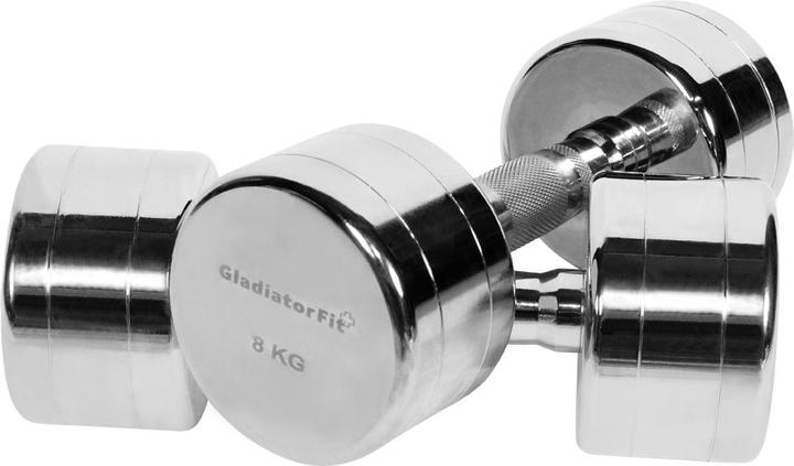 Image du produit Gladiatorfit Chromhantel (2 x 8 kg)