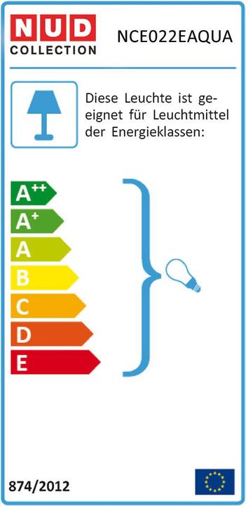 Energy Label NUD Collection Tube Aqua (E27)