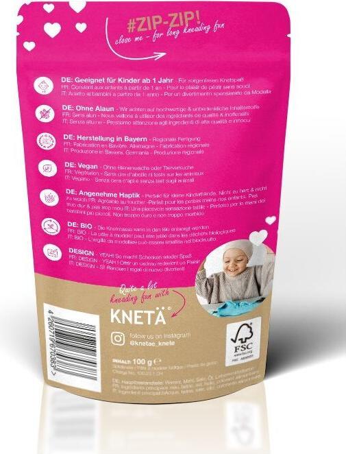 Produktbild Knetä Bag Pink 100g