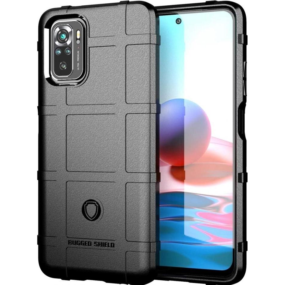 Screenguard Xiaomi Redmi Note 10S Rugged Shield Hülle (Xiaomi Redmi Note 10S), Smartphone Hülle, Schwarz