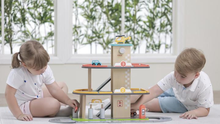 Immagine prodotto Viga Toys Parcheggio con distributore di benzina