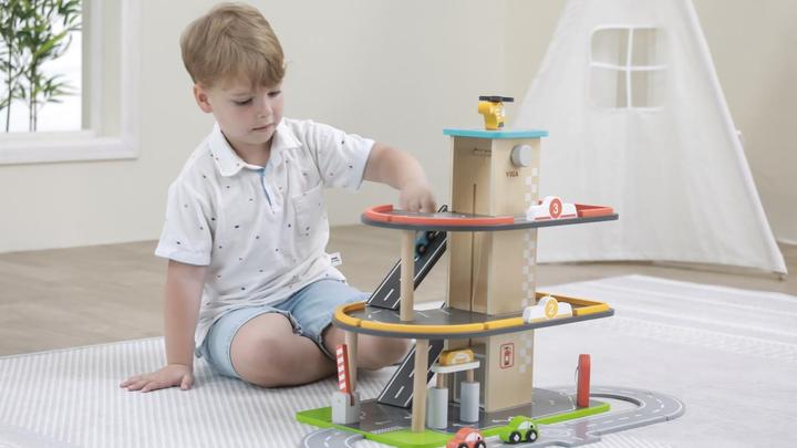 Immagine prodotto Viga Toys Parcheggio con distributore di benzina