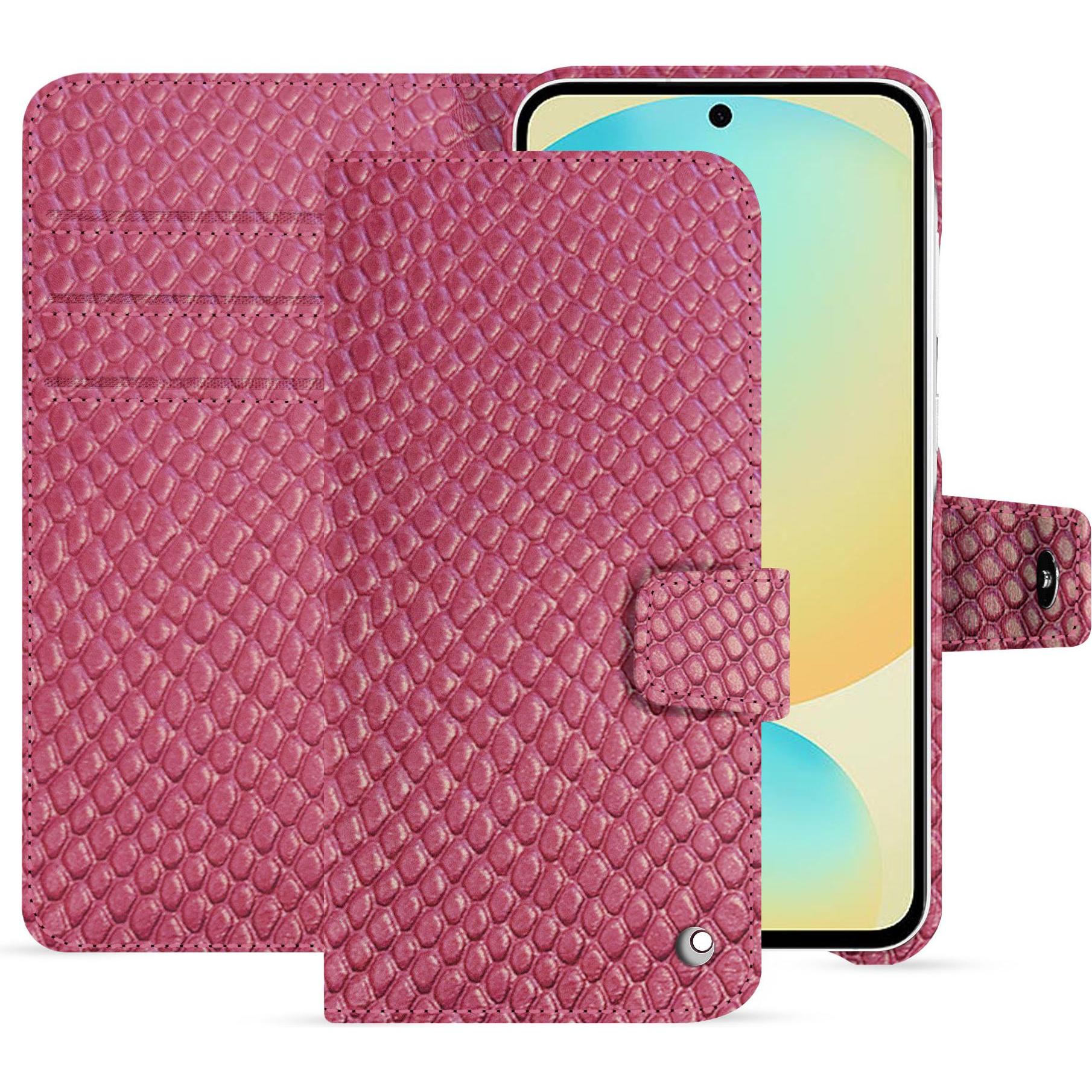 Noreve Lederschutzhülle FE (Samsung Galaxy S24 FE), Smartphone Hülle, Rosa