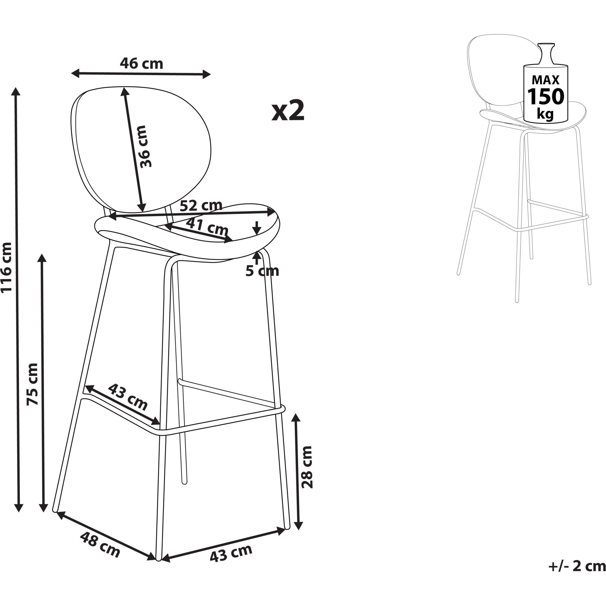Thumbnail - Beliani, Barhocker, Luana