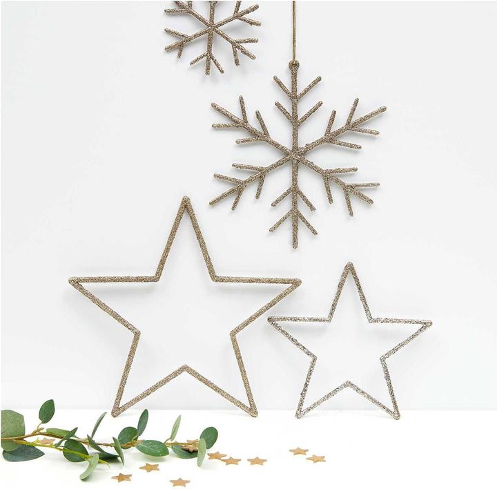 Actual product image Rico Design Streudeko Stern 48 Stück, Gold