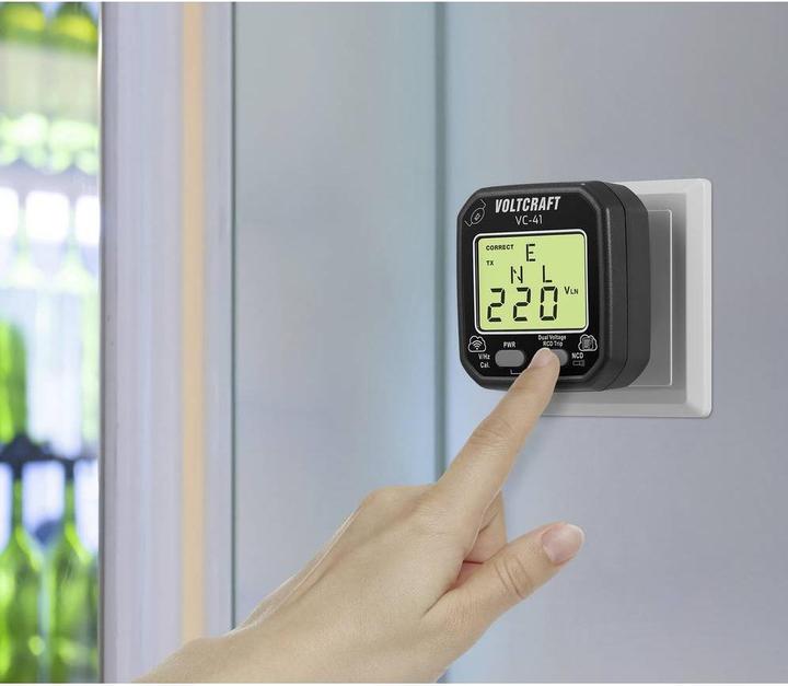 Actual product image Voltcraft VC-41 Steckdosentester CAT II 250 V LCD (CAT II 250V)