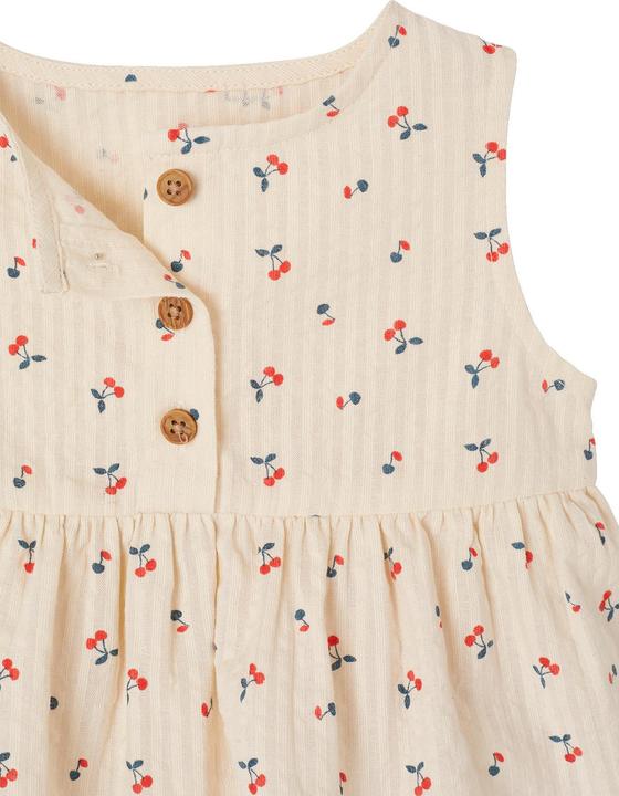 Produktbild Vertbaudet Baby-Set aus Ã¤rmelloser Bluse und weiter Hose mit Kirschen-Motive (62)