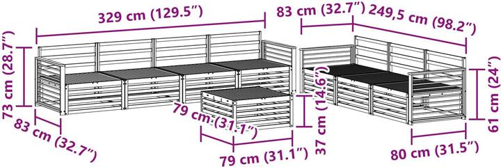 Produktbild vidaXL Outdoor-Sofa