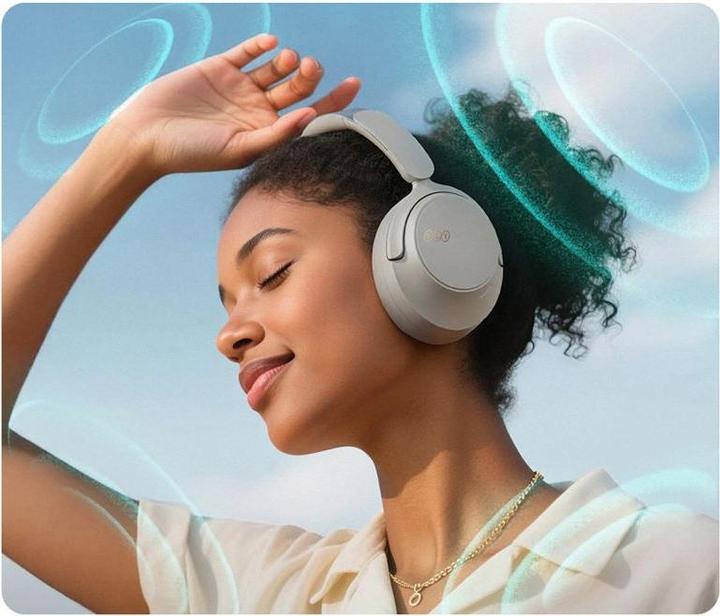 Produktbild QCY H3S Kabellose On-Ear-Kopfhörer mit LDAC und ANC-Geräuschunterdrückung – Grau (Kabelgebunden, Kabellos)