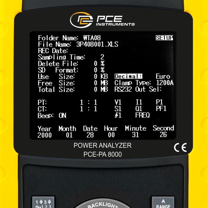 Actual product image PCE Instruments PCE-PA 8000 Mains analyser