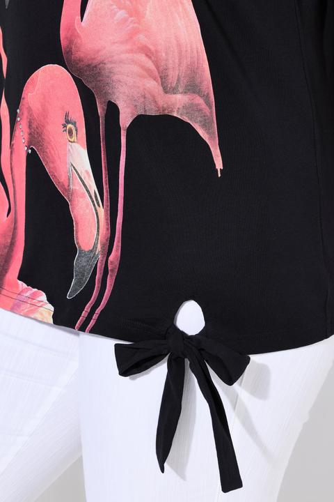 Produktbild Ulla Popken T-Shirt, Flamingo, Ziersteine, Rundhals, Halbarm (50, 52)