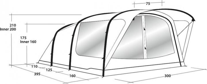 Actual product image Outwell Lindale 5PA Tent (Tunnel tent, 18.60 kg, 5 persons)
