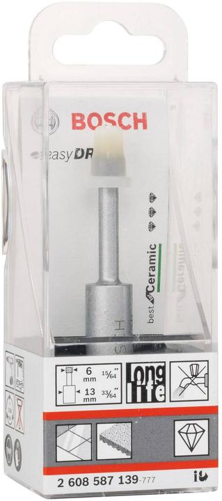 Image du produit Bosch Professional Zubehör Forets diamantés à sec Easy Dry Best for Ceramic, 6 x 33 mm (6 mm)