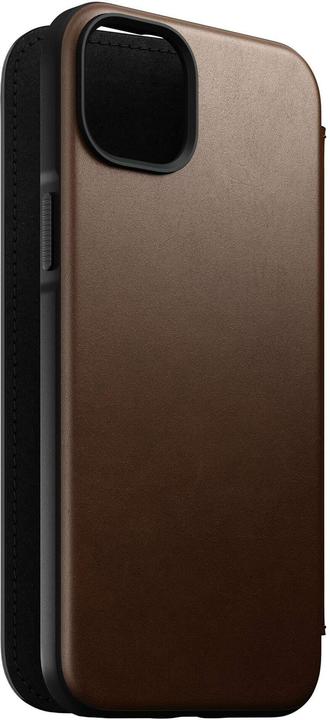 Actual product image Nomad Book Cover Modern Leather Folio iPhone 14 Plus Brown (Apple iPhone 14 Pro Max)