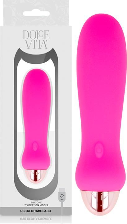 Actual product image Dolce Vita Rechargeable Vibrator Five Pink 7 Speeds