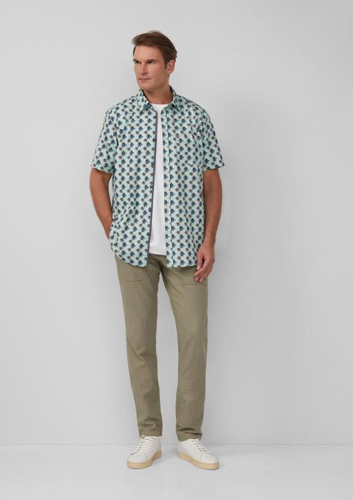 Image du produit S.Oliver Hemd Regular Fit: Gemustertes Kurzarmhemd aus Baumwollstretch (XXL)