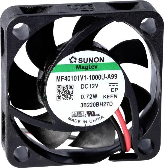 Actual product image Sunon MF40101VX-1000U-A99 Axial fan 12 V/DC 16.81 m³/h (L x W x H) 10 x 40 x 4 (40 mm)