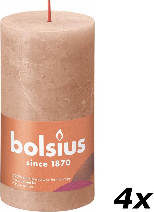 Produktbild Bolsius 4er-Set Stumpenkerze (4 Stk.)