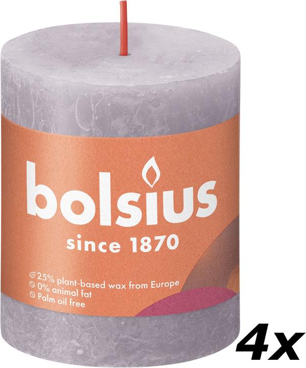 Produktbild Bolsius 4er-Set Stumpenkerze (4 Stk.)