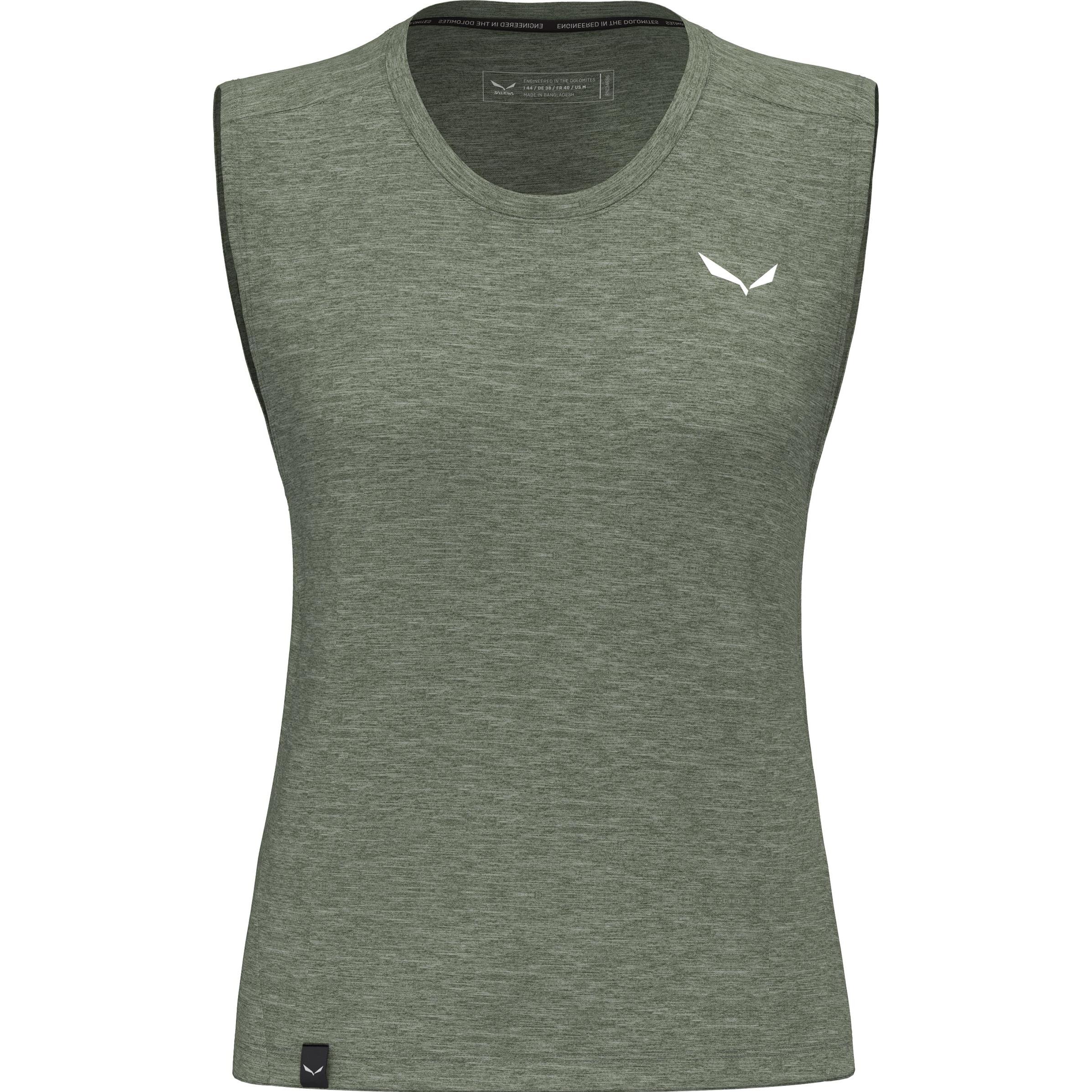 Salewa, Damen, Funktionsshirt, Eagle Minilogo Merino Tanktop Da (42), Grün, 42