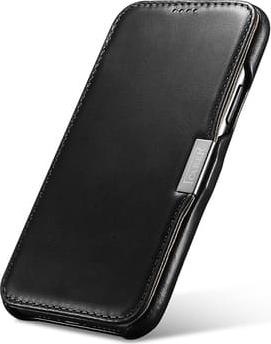 Produktbild iCarer iPhone 11 Pro - Luxury Series (Side-open) Echtleder Flip-Case, schwarz (Apple iPhone 11 Pro)