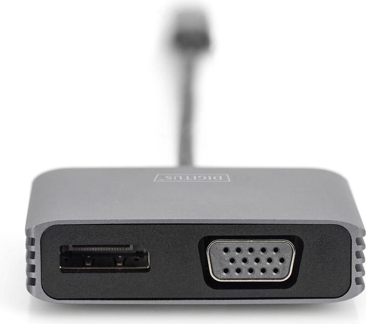 Produktbild Digitus USB Type-C™ 4K 2in1 DisplayPort + VGA Grafik-Adapter (USB Typ-C, 20 cm)